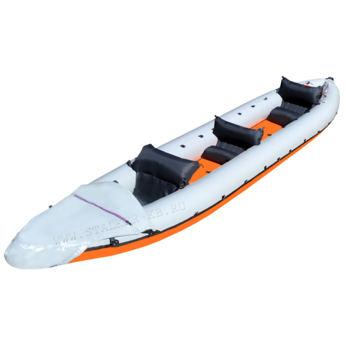 Байдарка Голавль 330 Комфорт серо-оранжевая