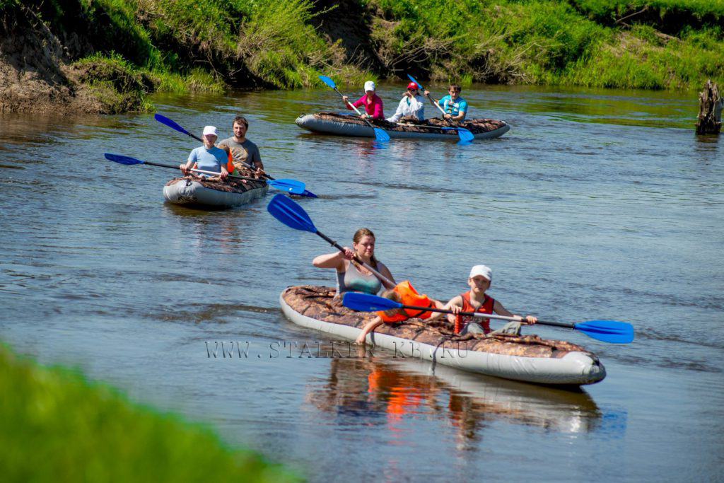 Байдарки Щука на сплаве
